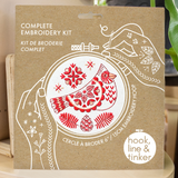 Hook Line & Tinker - Folk Cardinal Complete Embroidery Kit Kits