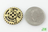 Gears Button - Antique Brass - 7/8" (22mm) - Craft De Ville - Craft de Ville