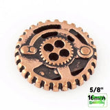 Gears Button - Antique Copper - 5/8" (16mm) - Craft De Ville - Craft de Ville