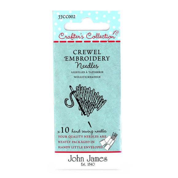 John James Crafters Collection - Crewel Embroidery Size 22/26 10 Pack Chenille Needles