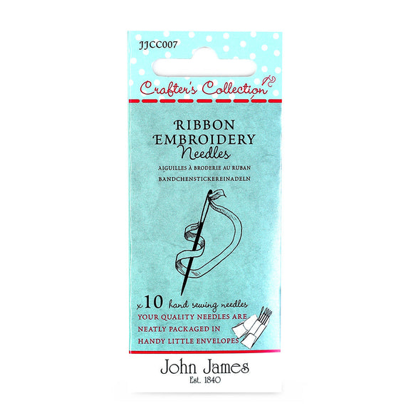 John James Crafters Collection - Ribbon Embroidery Size 18/26 10 Pack Chenille Needles