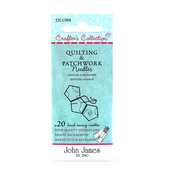 John James Crafters Collection - Quilting & Patchwork Size 3/7 20 Pack Needles