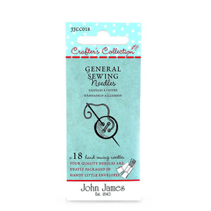 John James Crafters Collection - General Sewing Needles Size 3/7 18 Pack