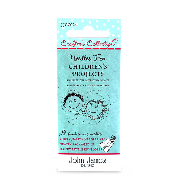 John James Crafters Collection - Needles For Childrens Projects 9 Pack Hand-Sewing