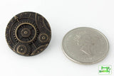 Mechanism Button - Antique Brass - 7/8" (22mm) - Craft De Ville - Craft de Ville