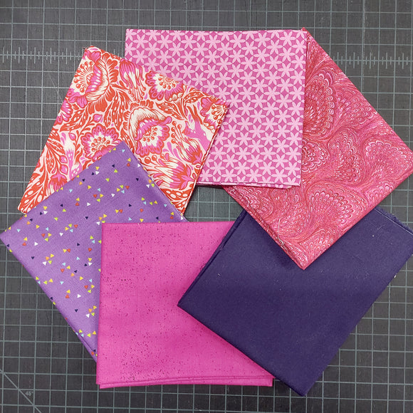 Lot de 6 Fat Quarters sélectionnés - Pinkie Swear