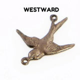 Flying Swallow Connector - Natural Brass - 19x17mm - Vintaj - Craft de Ville