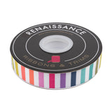 PREORDER APRIL - Tula Pink Webbing - 1" wide - Tabby Road Disco Stripe