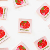 Sarah Hearts - Large Woven Labels - Handmade Tomato Pincushion