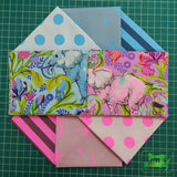 Tula Pink - Everglow + Neon True Colors Fat Quarter Pack Elephant Bundle 8Fqs Precut Fabric