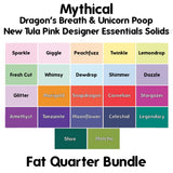 Preorder August - Tula Pink Mythical Designer Essentials Solids Bundles Fat Quarters / Full