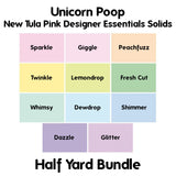 Preorder August - Tula Pink Mythical Designer Essentials Solids Bundles Half Yards / Unicorn Poop