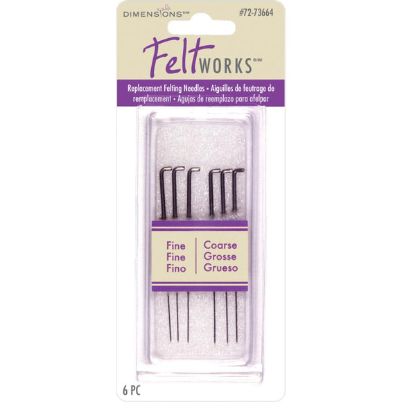 Felting Needles - Assorted 6 pack - Dimensions - Craft de Ville