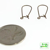 Arched Ear Wire - Natural Brass - Pair 20x9mm - Vintaj - Craft de Ville