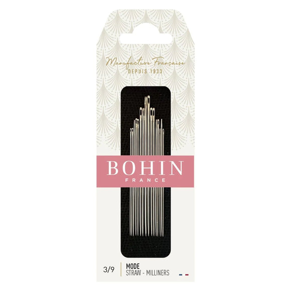 Bohin Straw Milliners Needles - Assorted 3/9 - 15 pack