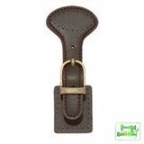 Bag Fastening with Magnetic Clasp - Antique Brass & Brown - 45mm x 115mm - Prym - Craft de Ville