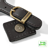 Bag Fastening With Magnetic Clasp - Antique Brass & Brown 45Mm X 115Mm Buttons Snaps