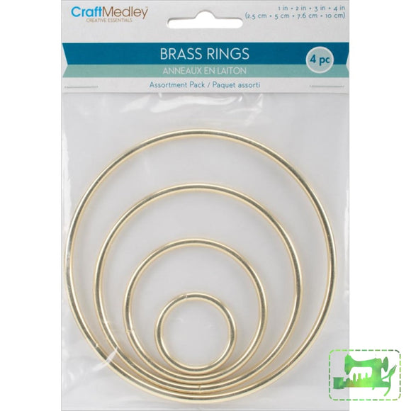 Brass Ring - Assorted - 4 pack - Craft Medley - Craft de Ville