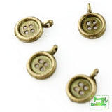Button Charm - Antique Bronze - Craft De Ville - Craft de Ville