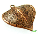 Classic Nouveau Leaf - Artisan Copper - 17x16mm - Vintaj - Craft de Ville