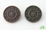 Clock Button - Antique Silver - 7/8" (22mm) - Craft De Ville - Craft de Ville