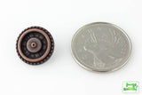 Closed Wheel Button - Antique Copper - 5/8" (16mm) - Craft De Ville - Craft de Ville