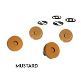 Colourful Magnetic Snap - 2 Pack Mustard Snaps