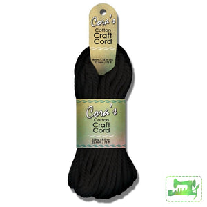Cotton Cord - 4Mm 75 Feet Black