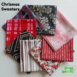 Curated Fat Quarter Bundles - Assorted 8 Christmas Sweaters Precut Fabric