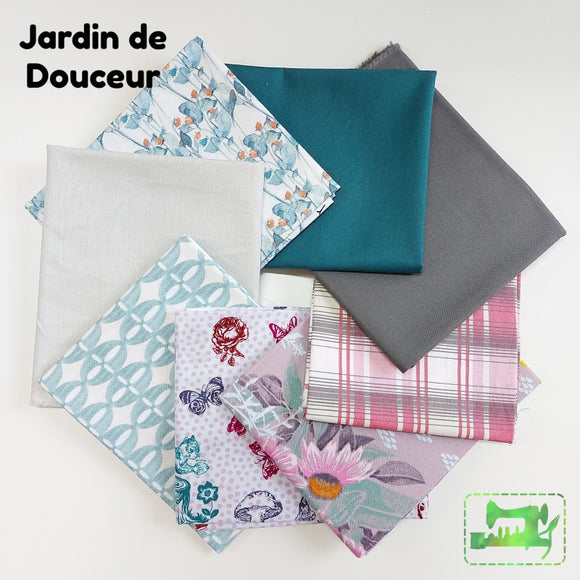Curated Fat Quarter Bundles - Assorted 8 Jardin De Douceur Fabric