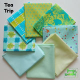 Curated Fat Quarter Bundles - Assorted 8 Tea Trip Precut Fabric