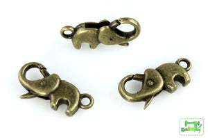 Elephant Lobster Clasp - Antique Bronze - Craft De Ville - Craft de Ville