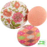 Fabric Covered Buttons - Assorted 8 pack - Blumenthal - Craft de Ville