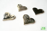 Heart Charm - Antique Silver - Craft De Ville - Craft de Ville