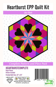 Heartburst EPP Pattern & Pieces - Libs Elliott - Paper Pieces - Craft de Ville