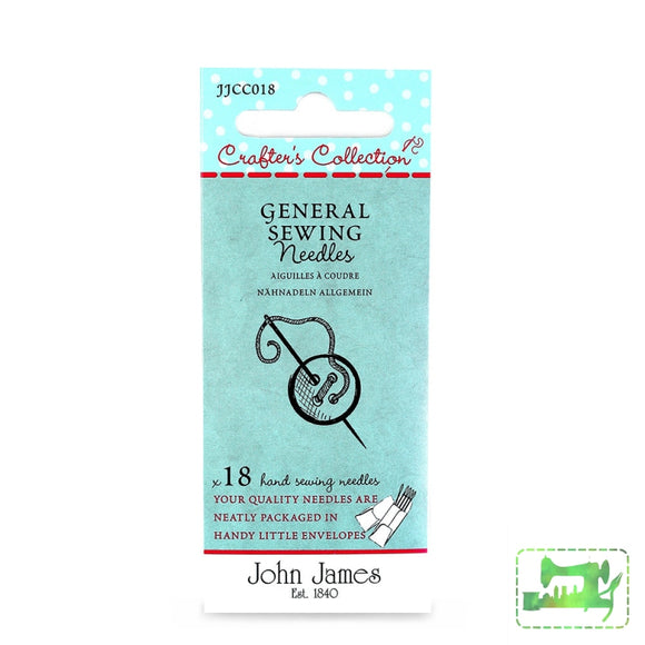 John James Crafters Collection - General Sewing Needles Size 3/7 18 Pack