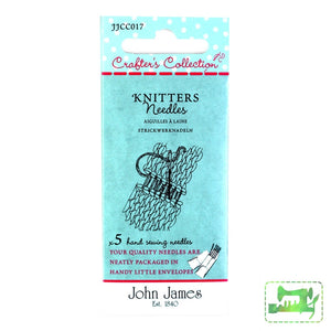 John James Crafters Collection - Knitters Size 14/18 5 Pack Darning Needles