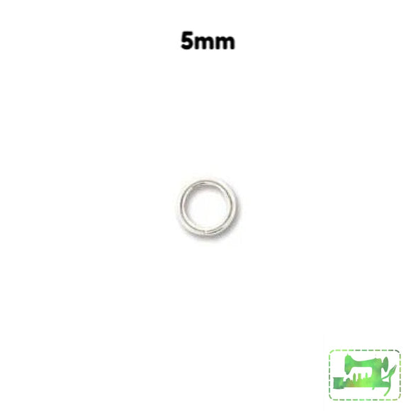 Jump Ring - Silver Plated - 5mm 20 Gauge - BeadSmith - Craft de Ville