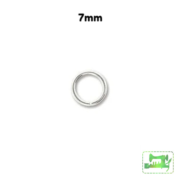 Jump Ring - Silver Plated - 7mm 18 Gauge - BeadSmith - Craft de Ville
