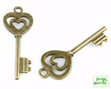 Key Charm - Double Heart - Craft De Ville - Craft de Ville