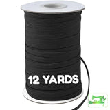 Knit Elastic - Black 1/4 12 Yards