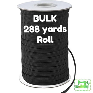 Knit Elastic - Black 1/4 Bulk 288 Yards