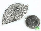 Lacey Leaf Pendant - Antique Silver - Craft De Ville - Craft de Ville