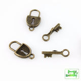 Lock and Key Toggle Clasp - Antique Bronze - Craft De Ville - Craft de Ville