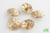 Lucky Coins Shank Button - Antique Brass - 45 line - Craft De Ville - Craft de Ville