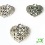 Made For You Charm - Antique Silver - Craft De Ville - Craft de Ville