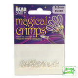 Magical Crimping Tubes - 2Mm X 1/2Oz Silver Plated Small Pack 100 Pieces Art & Crafting Tool
