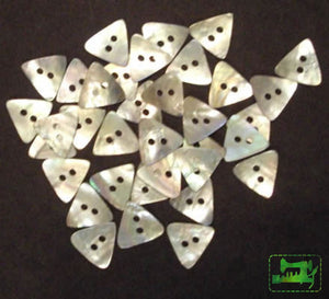 Mini Triangle Mother of Pearl Button - 10 pack - Kelmscott Designs - Craft de Ville