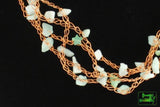 Multi strand Crocheted copper with Amazonite chips and a star - Craft De Ville - Craft de Ville