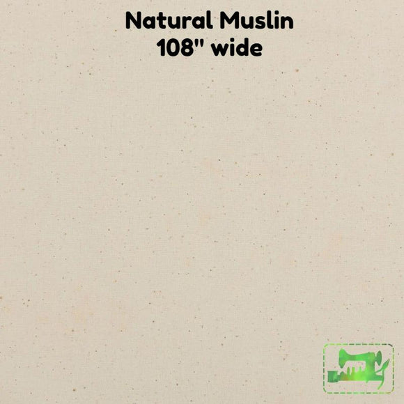 Natural Cotton Muslin - 108 Wide